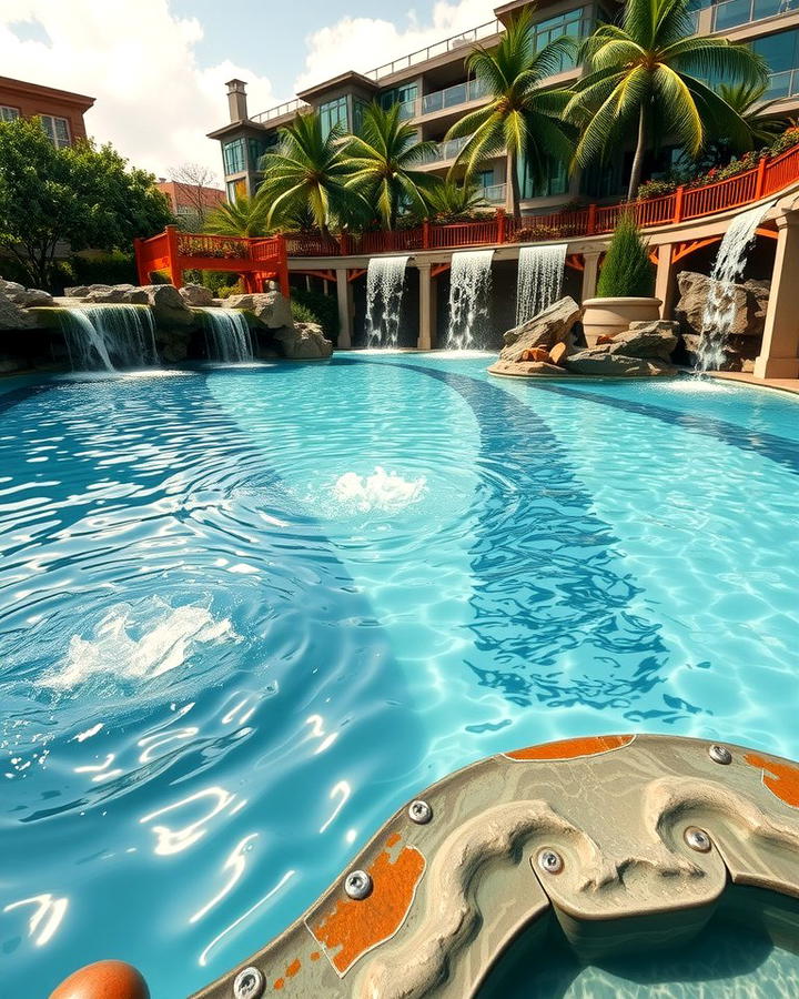 Waterfall Focused Lagoon Pool