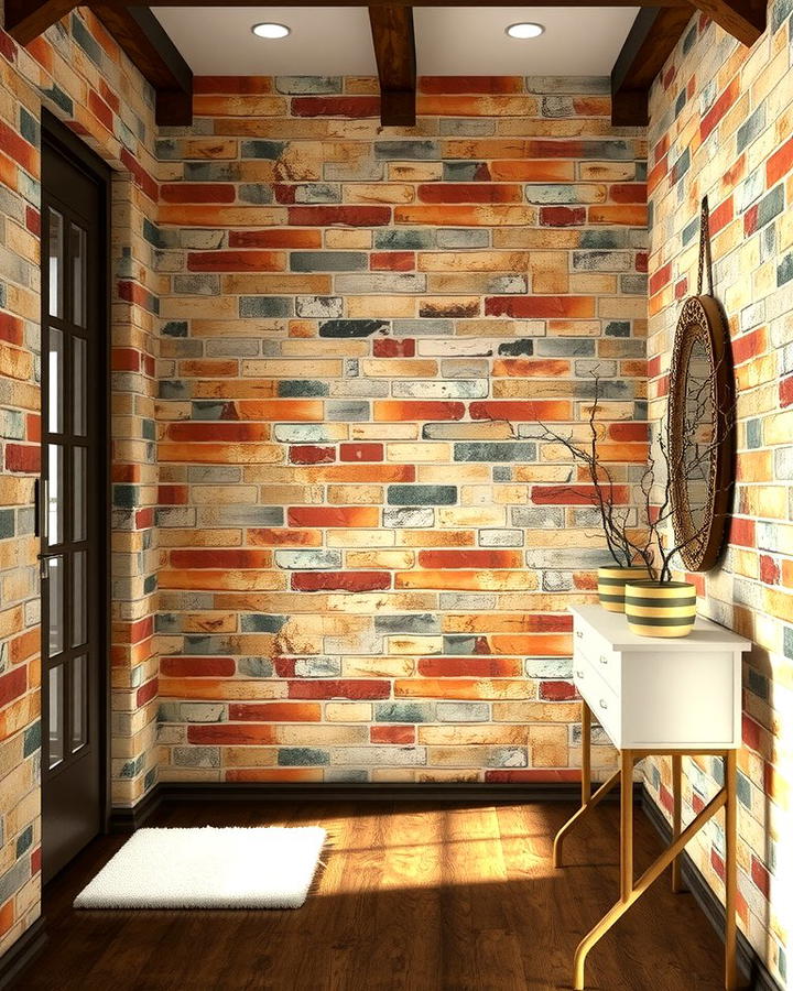 Weathered Brick Wallpaper for a Rustic Appeal