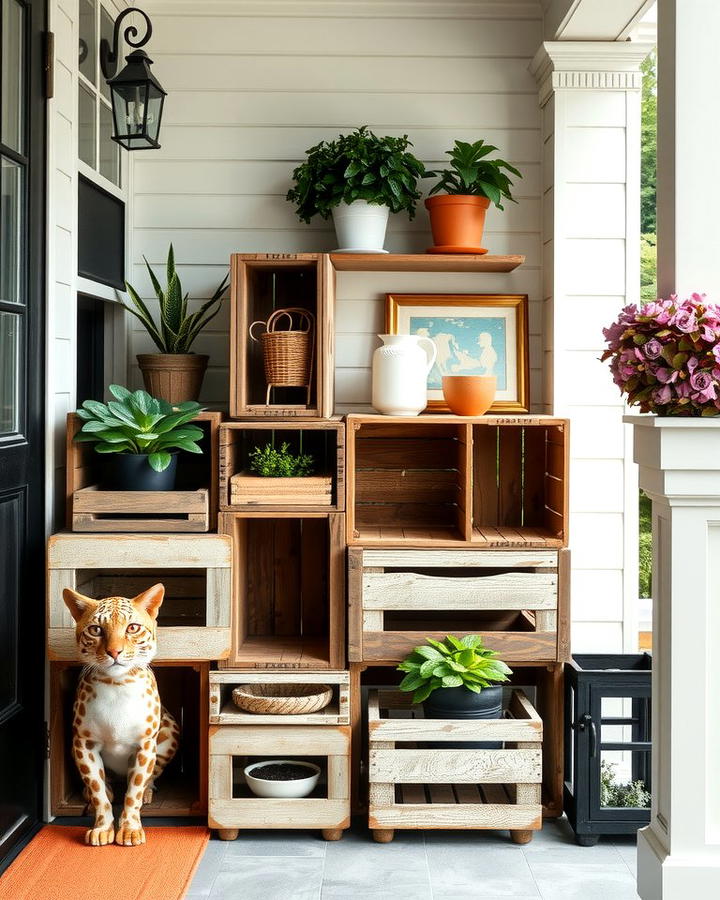 Weathered Wooden Crates