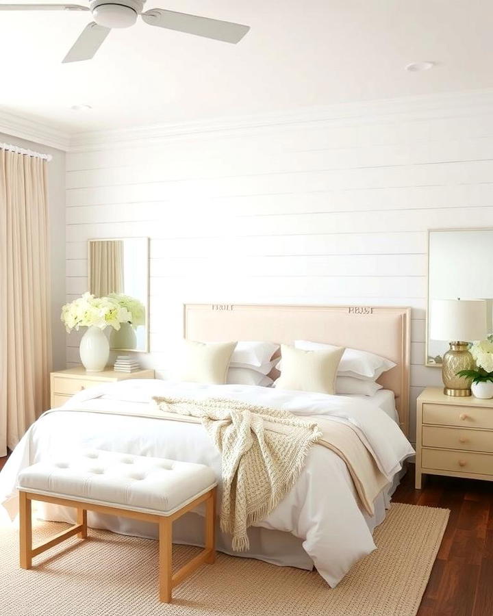 White Accent Wall for Contrast