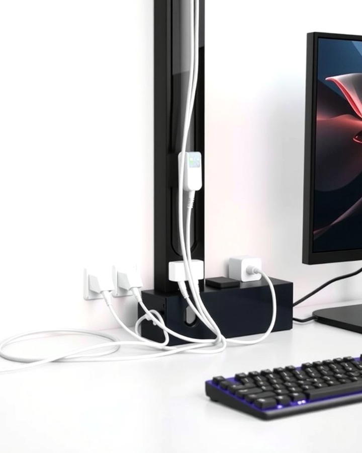 White Cable Management Accessories