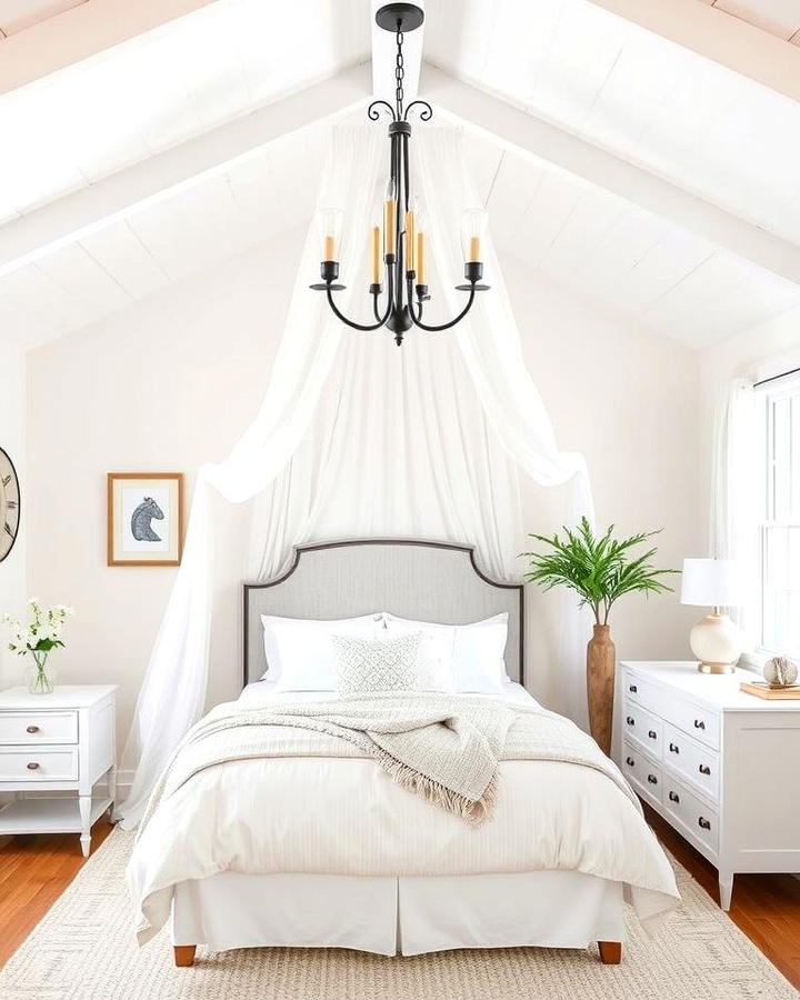 White Ceiling Beams for Architectural Interest