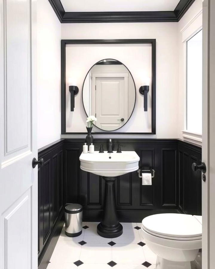 White Fixtures with Black Trim