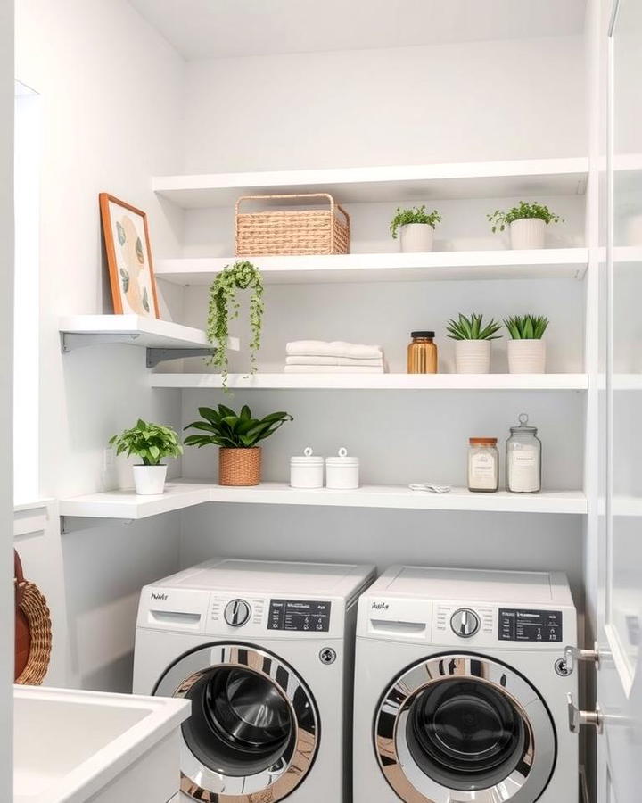 White Floating Shelves