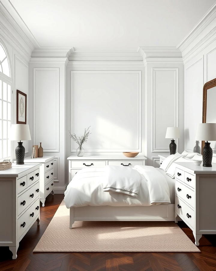 White Furniture with Black Trim