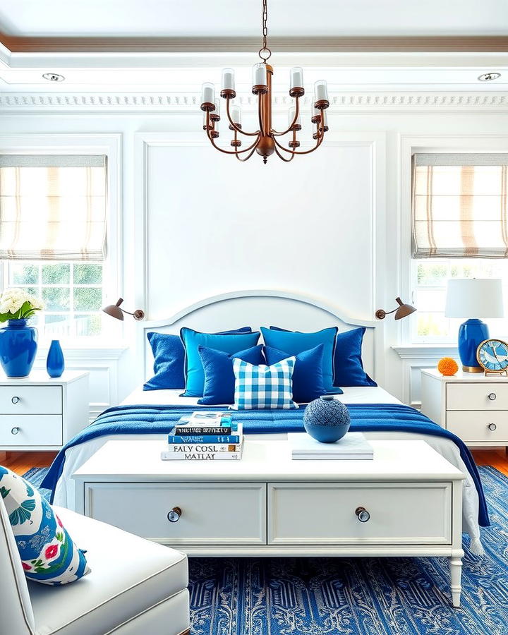 White Furniture with Blue Accents 2