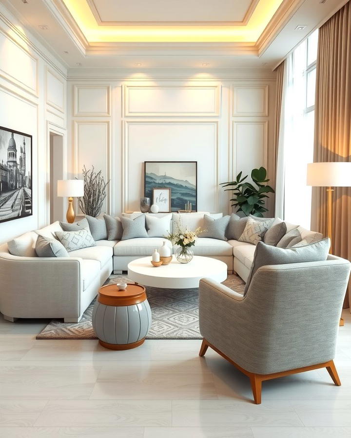 White Furniture with Grey Accents