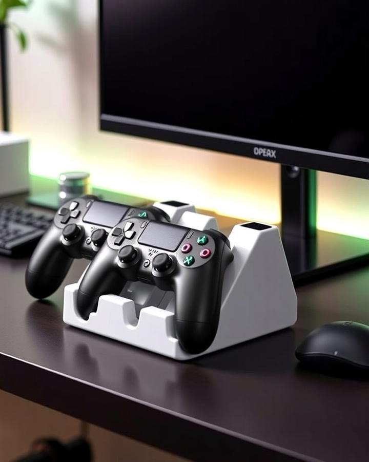 White Gaming Controller Stand