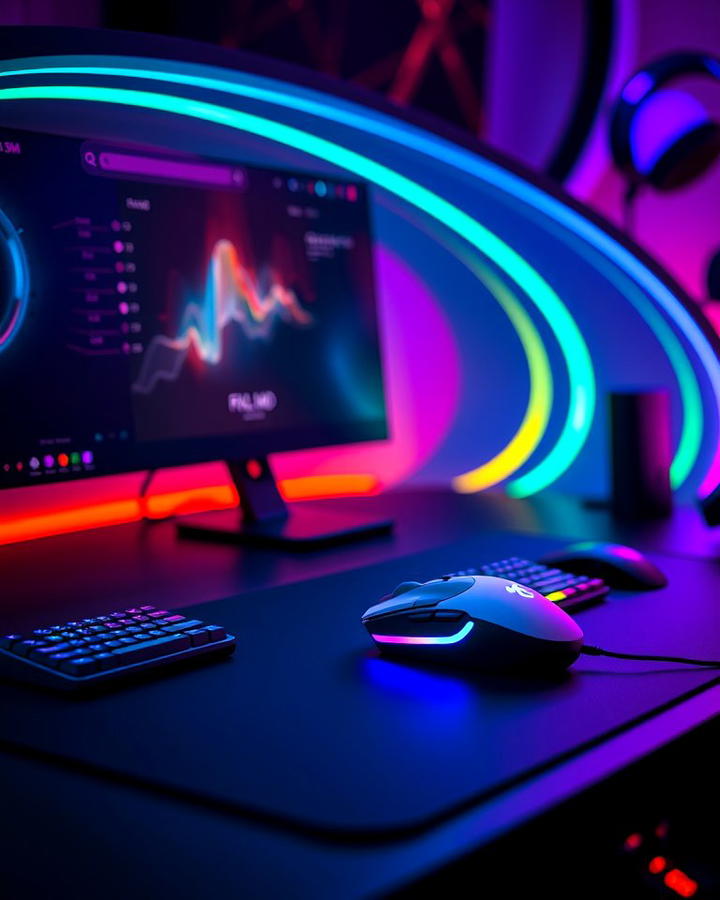 White Gaming Mouse with RGB