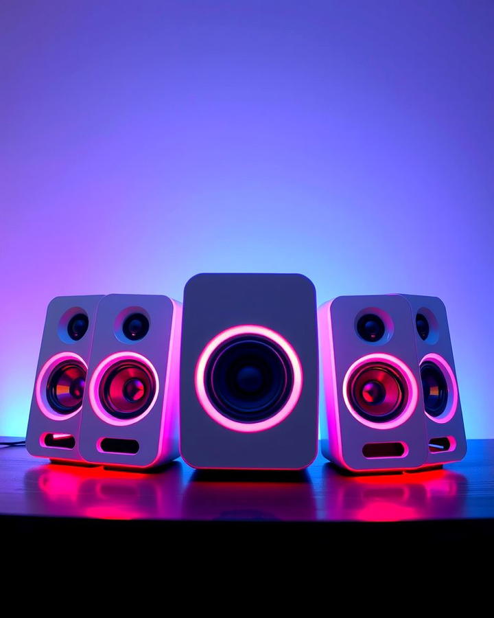 White Gaming Speakers