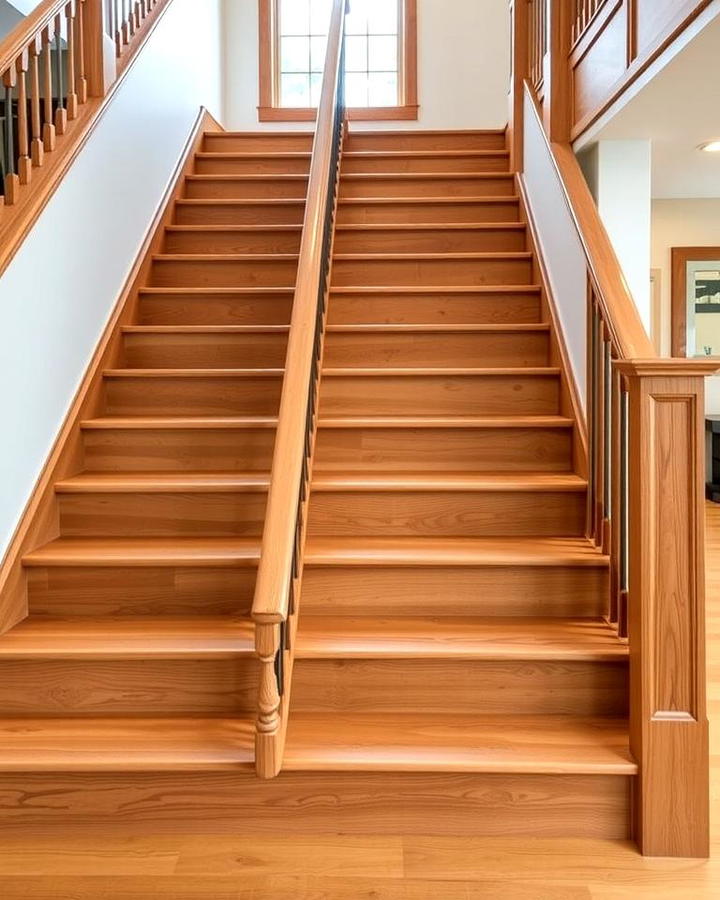 White Oak Stairs with Wide Treads