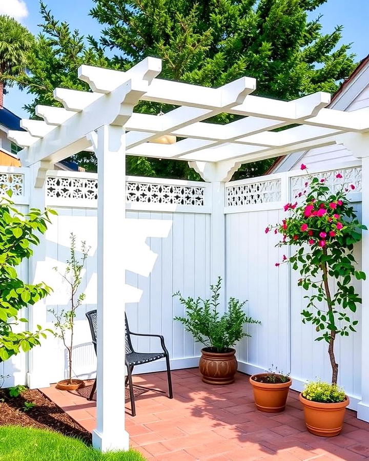 White Pergola Fence