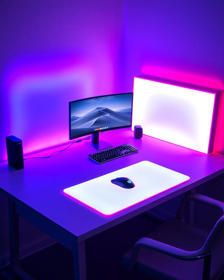 White RGB Mouse Pad