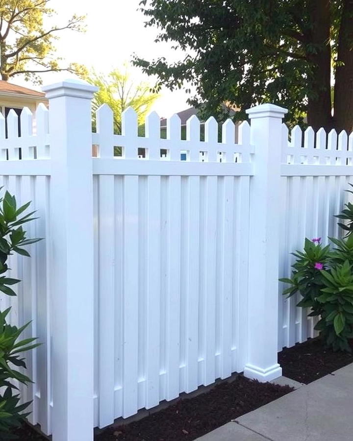 White Shadowbox Fence