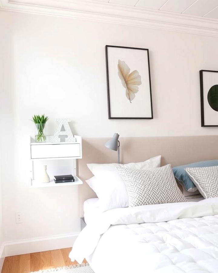 White Wall Mounted Nightstands