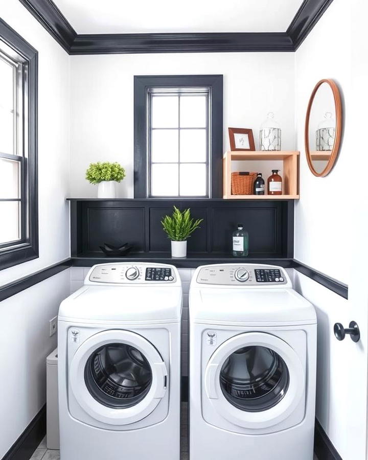 White Walls with Black Trim