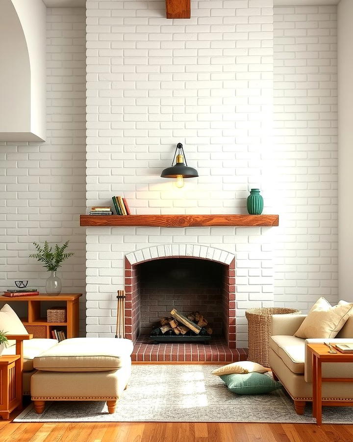 Whitewashed Brick Elegance