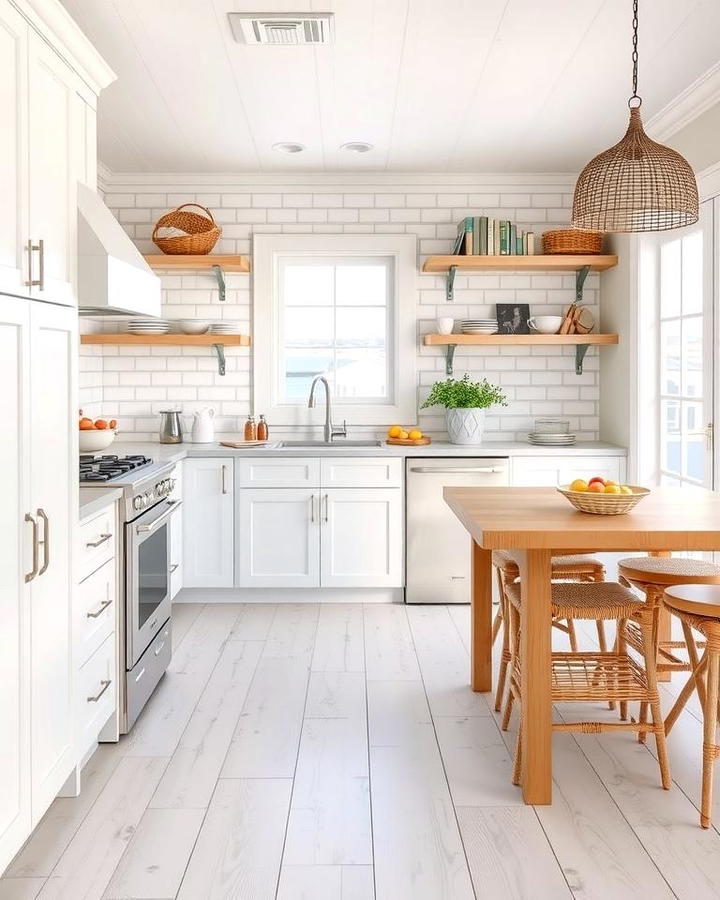 Whitewashed Wood Floors for Coastal Vibes