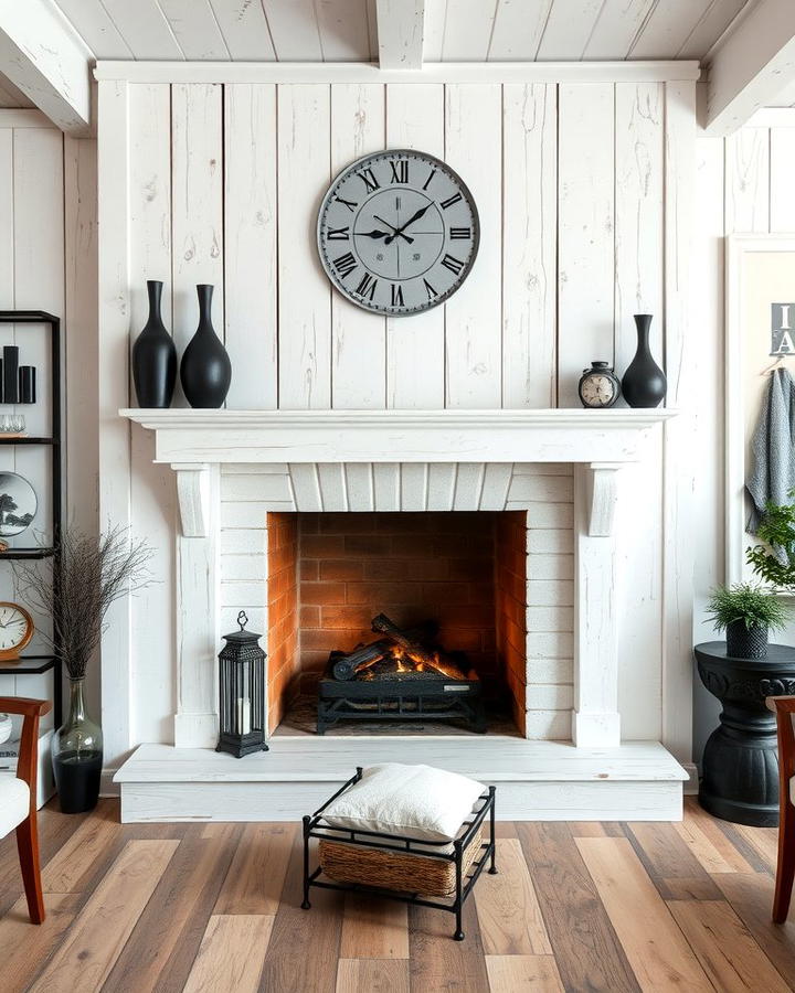 Whitewashed Wood Surround