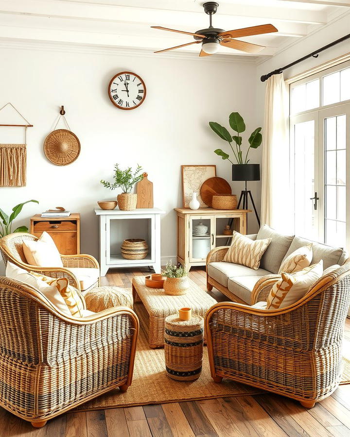 Wicker or Rattan Accents