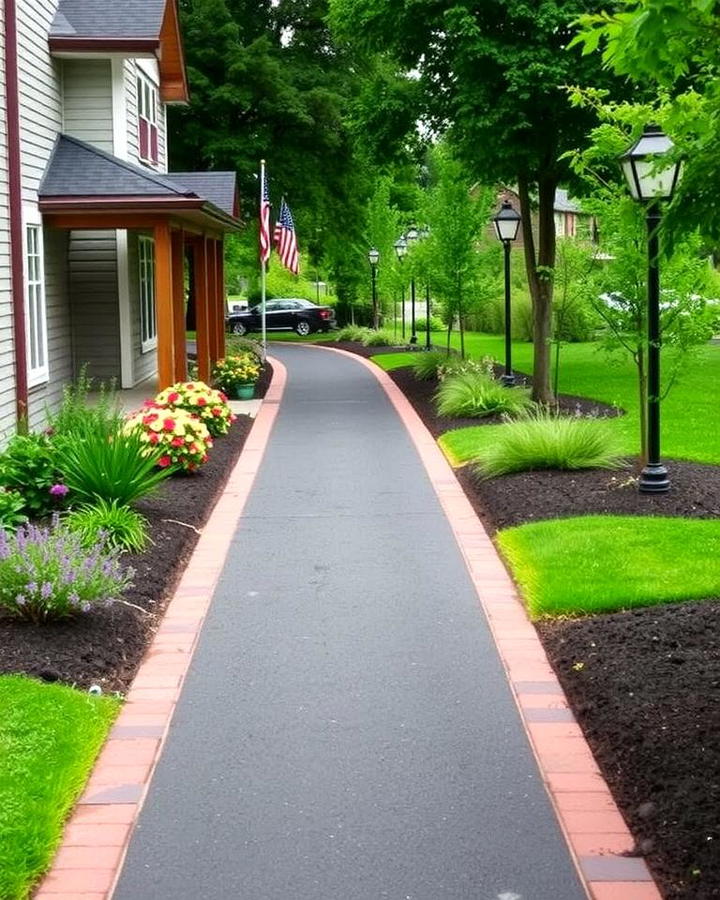 Wide Asphalt Walkways for Multi Purpose Use