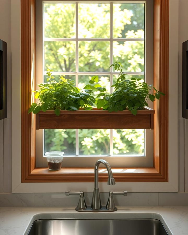 Window with Built In Herb Garden