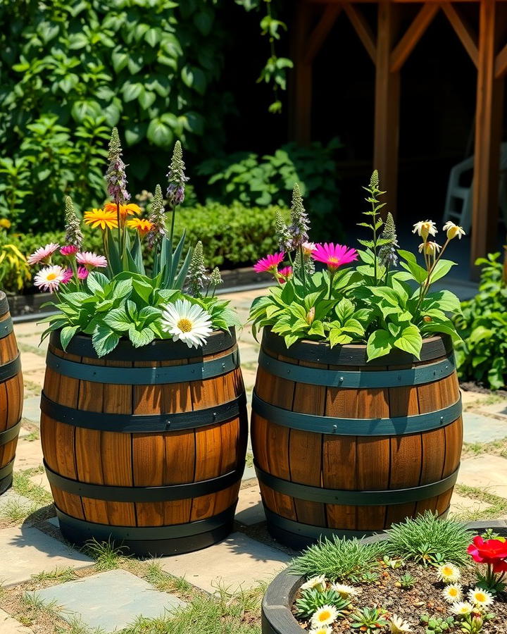 Wine Barrel Planters