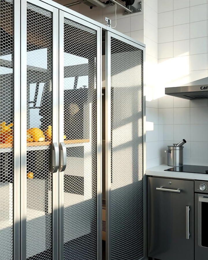 Wire Mesh Cabinet Doors for a Light Look