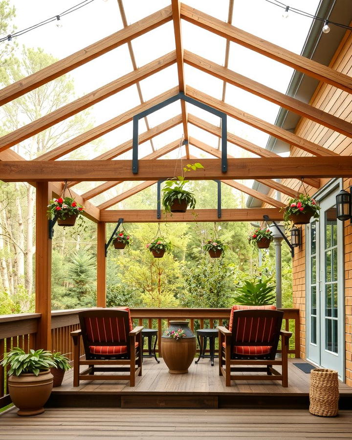 Wooden Awning for Natural Appeal