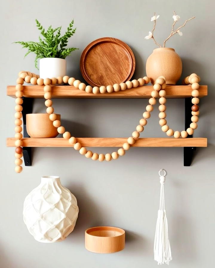 Wooden Bead Garland Idea