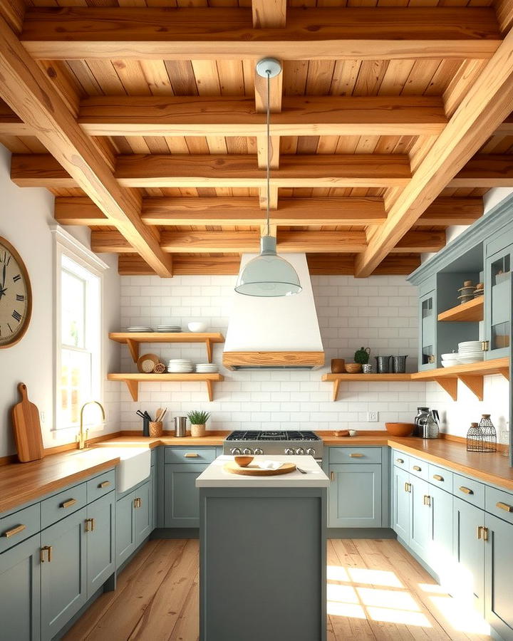 Wooden Ceiling Beams for a Rustic Touch