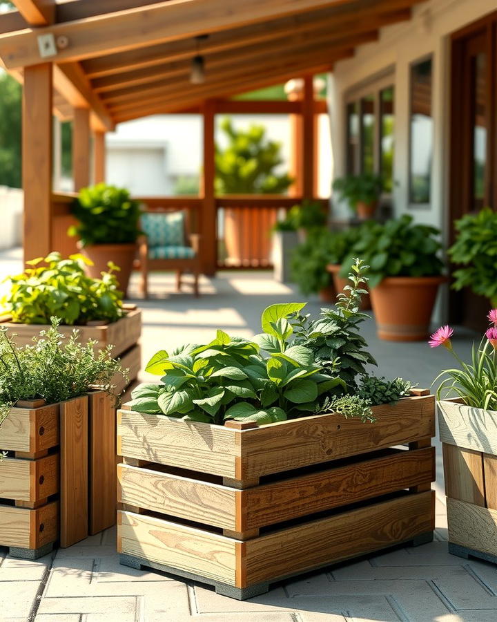 Wooden Crate Planters