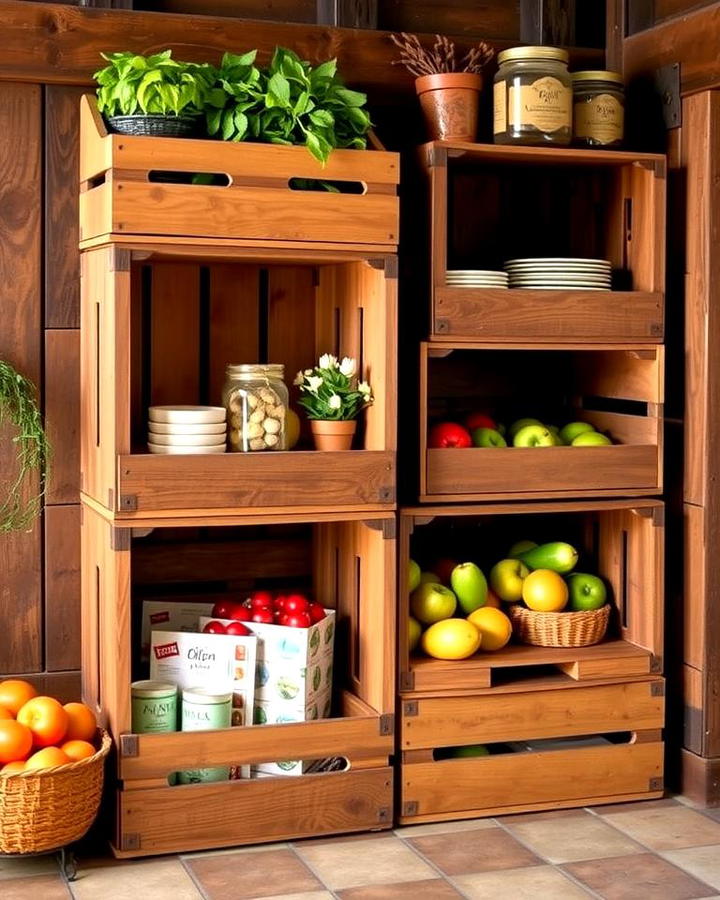 Wooden Crate Storage