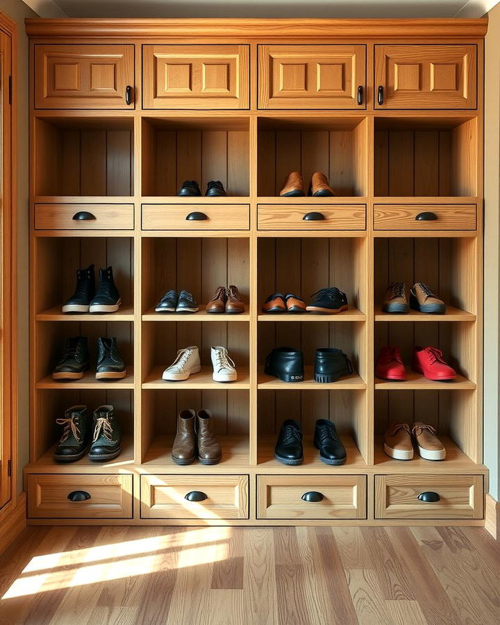 Wooden Cubbies for Shoes