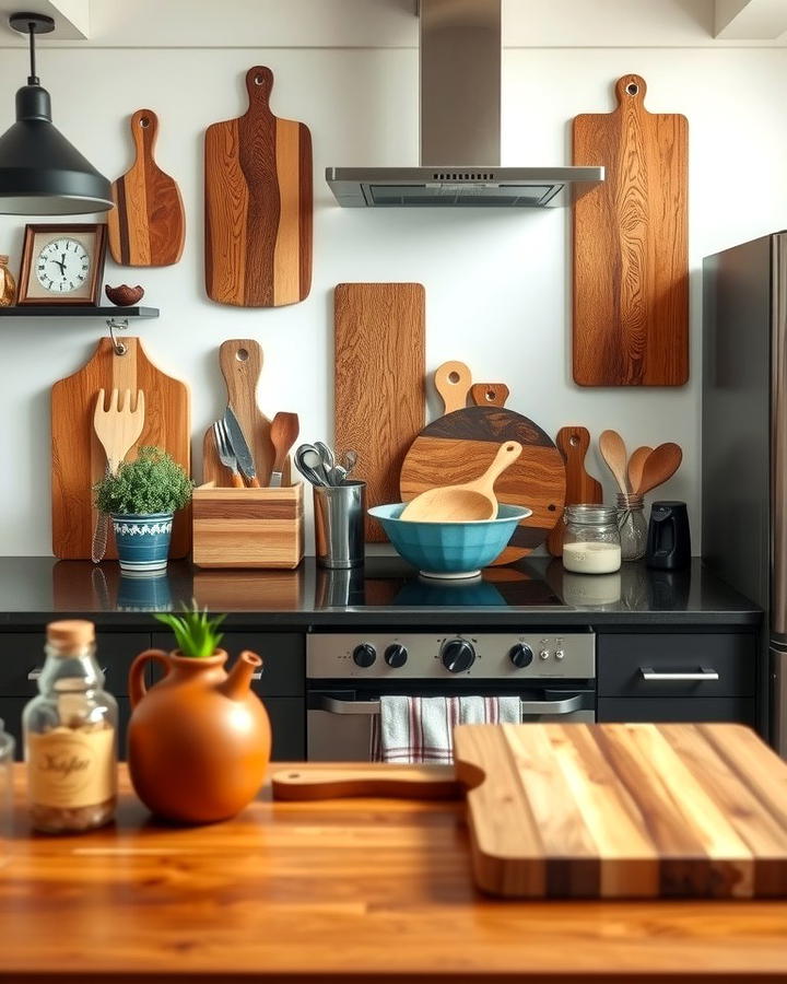 Wooden Cutting Boards as Decor