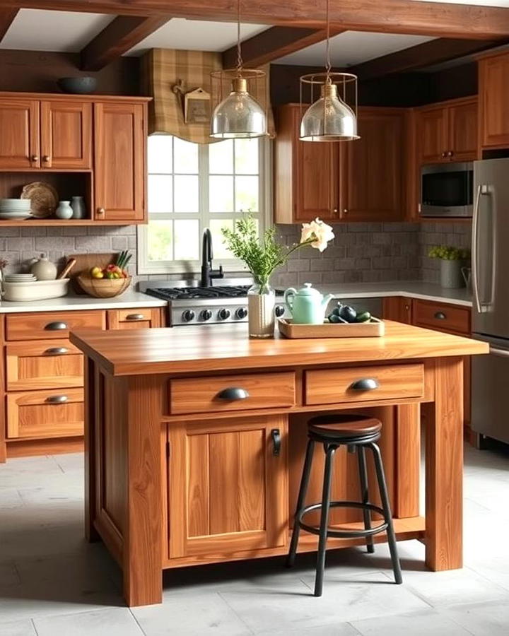 Wooden Kitchen Island