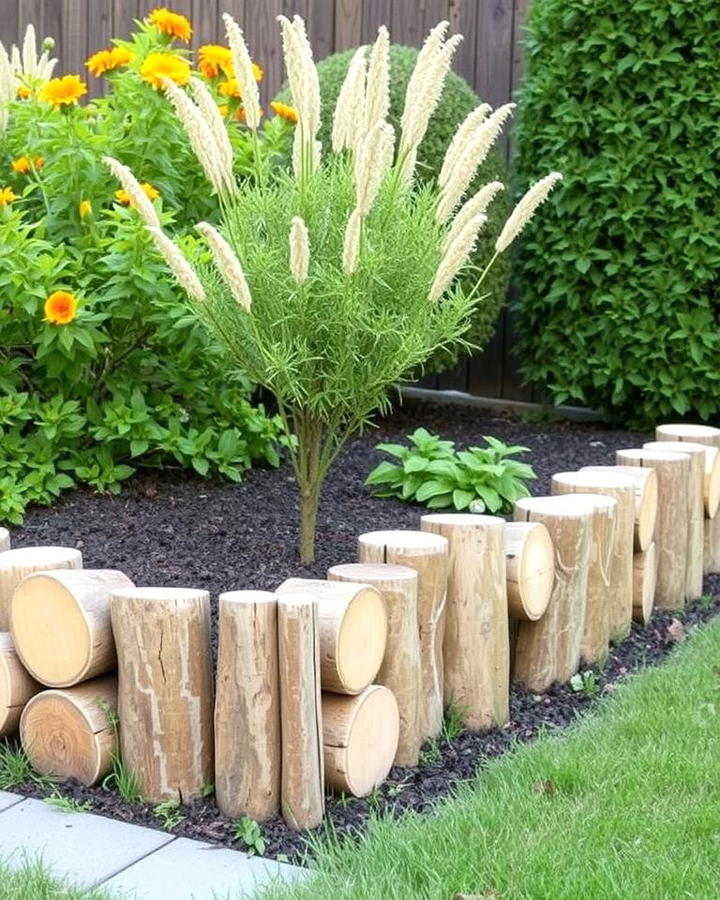 Wooden Log Edging