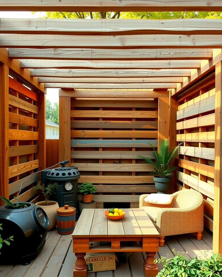 Wooden Pallet Enclosure