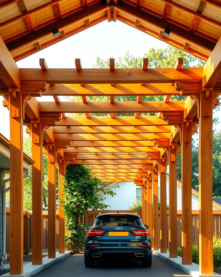 Wooden Pergola Style Porch