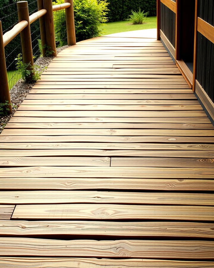 Wooden Plank Walkways for Rustic Appeal