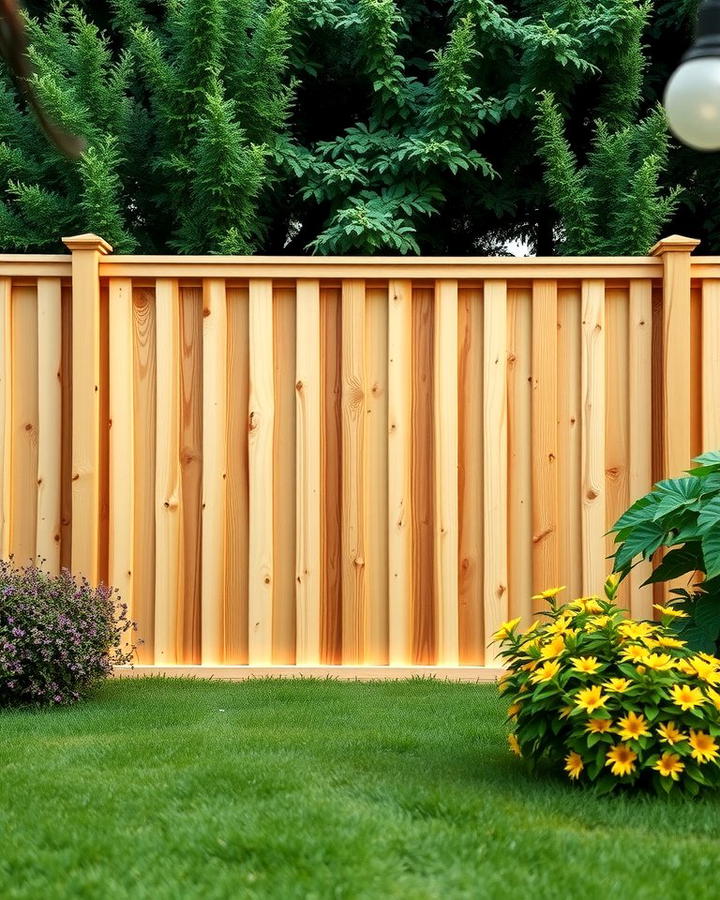 Wooden Privacy Dog Fence