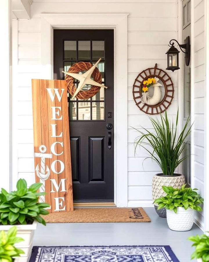 Wooden Welcome Sign