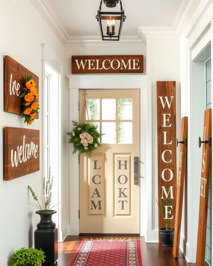 Wooden Welcome Signs