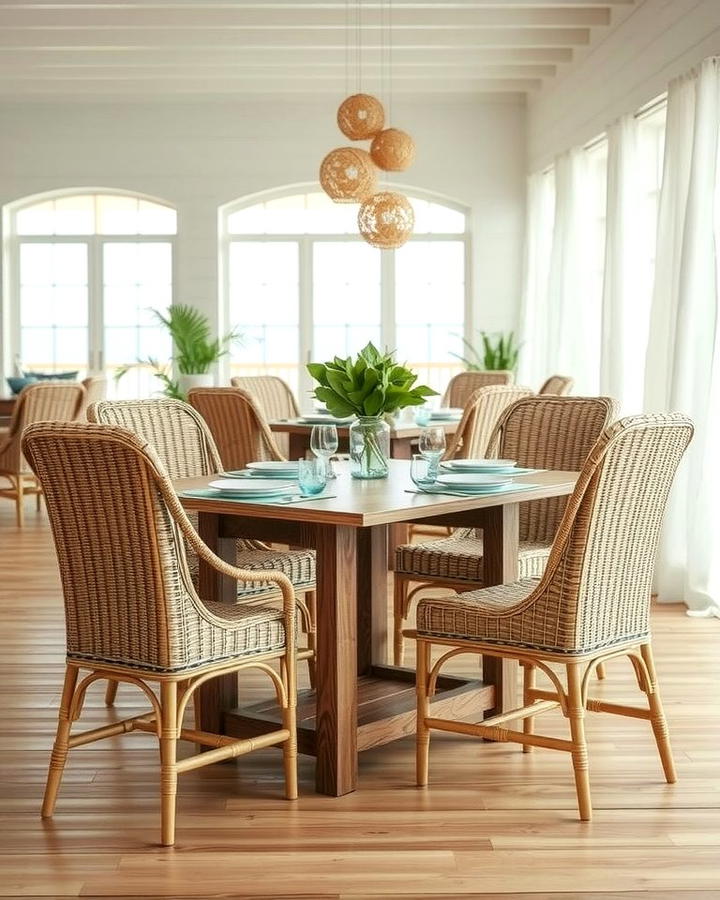 Woven Rattan or Wicker Chairs