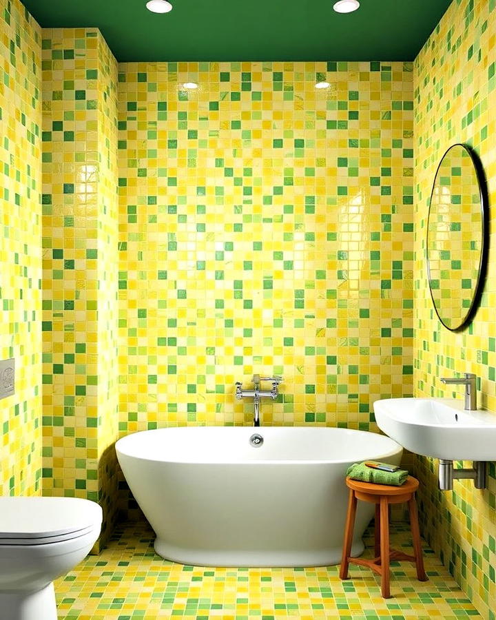 Yellow and Green Mosaic Tiles