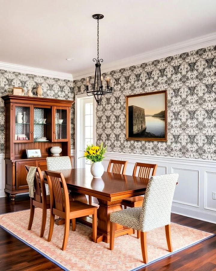 accent walls dining room for depth and character