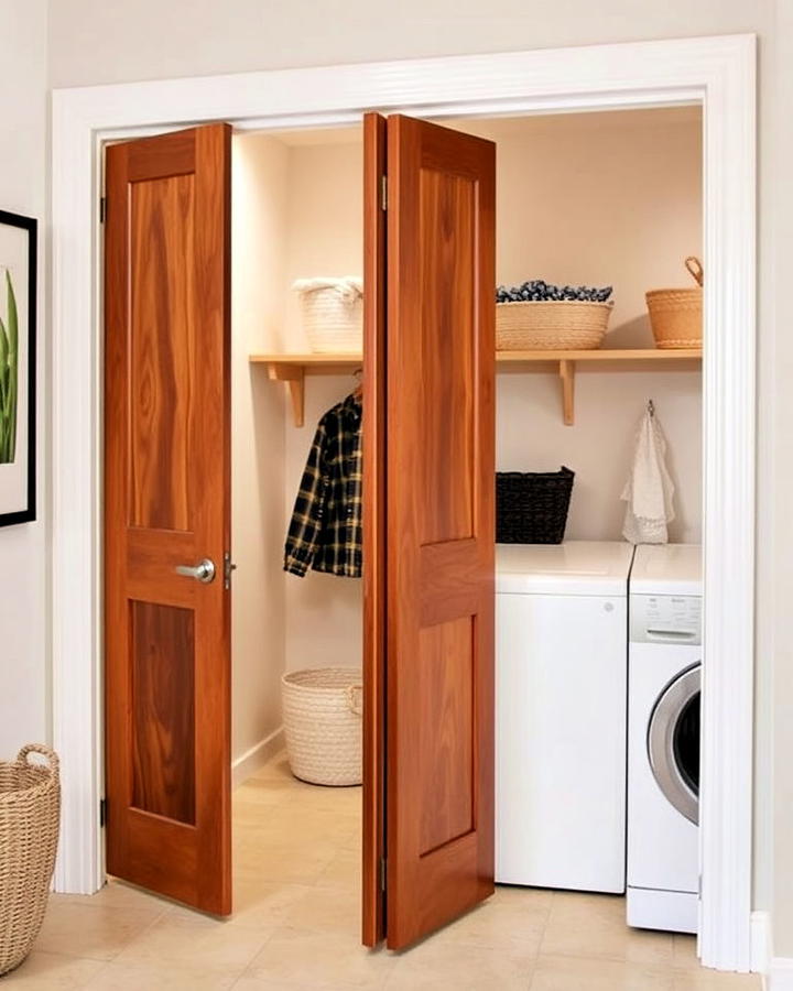 accordion doors for tight laundry space