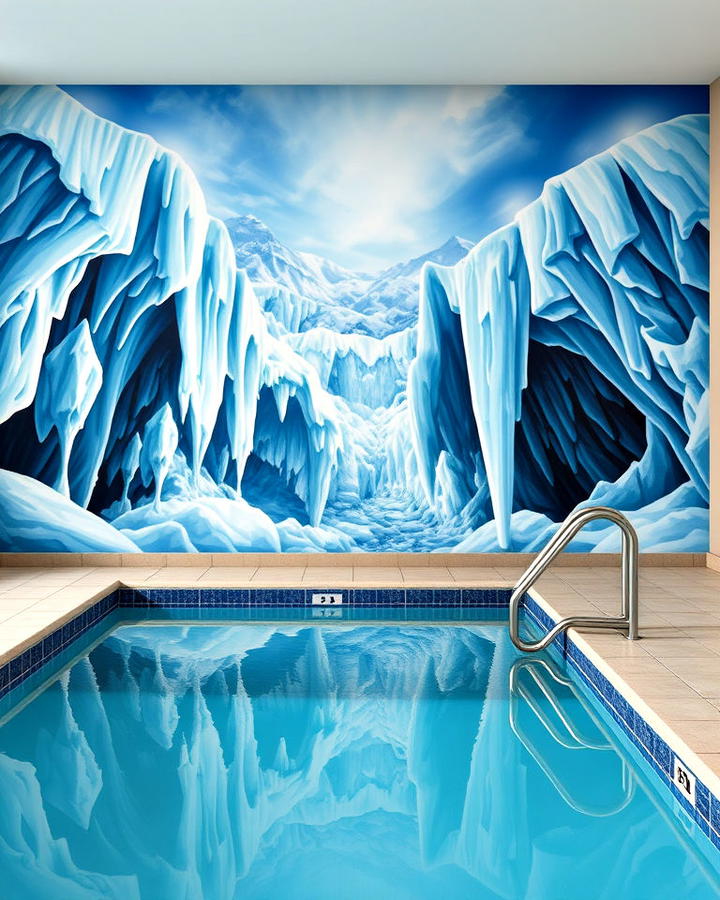 arctic ice wonderland pool mural idea