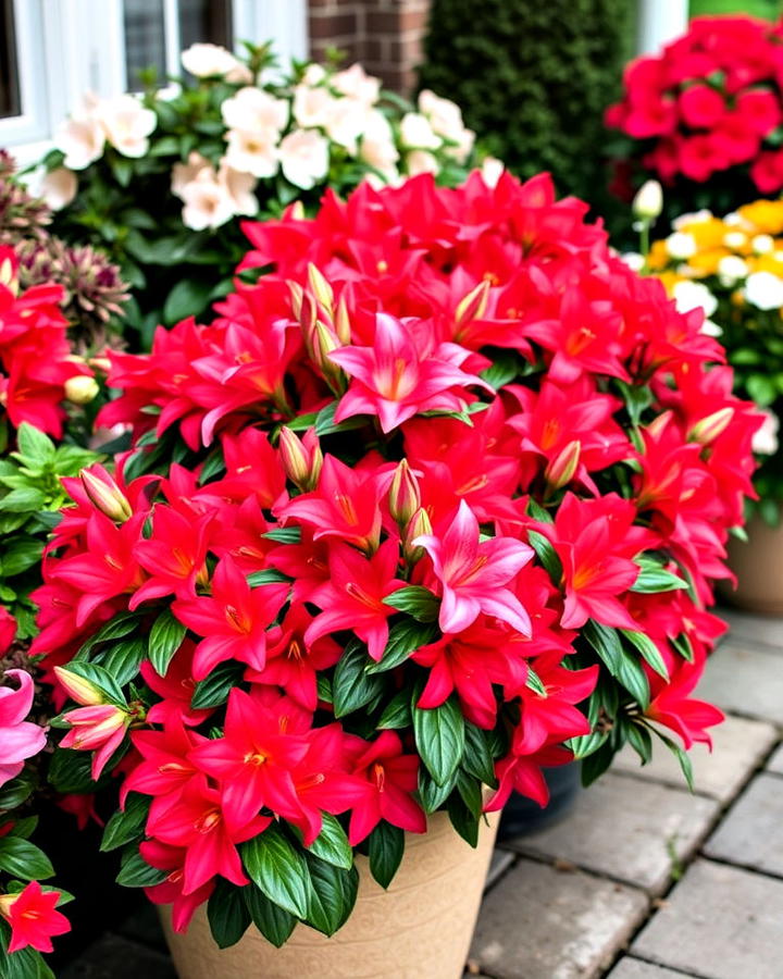 azaleas garden in seasonal display