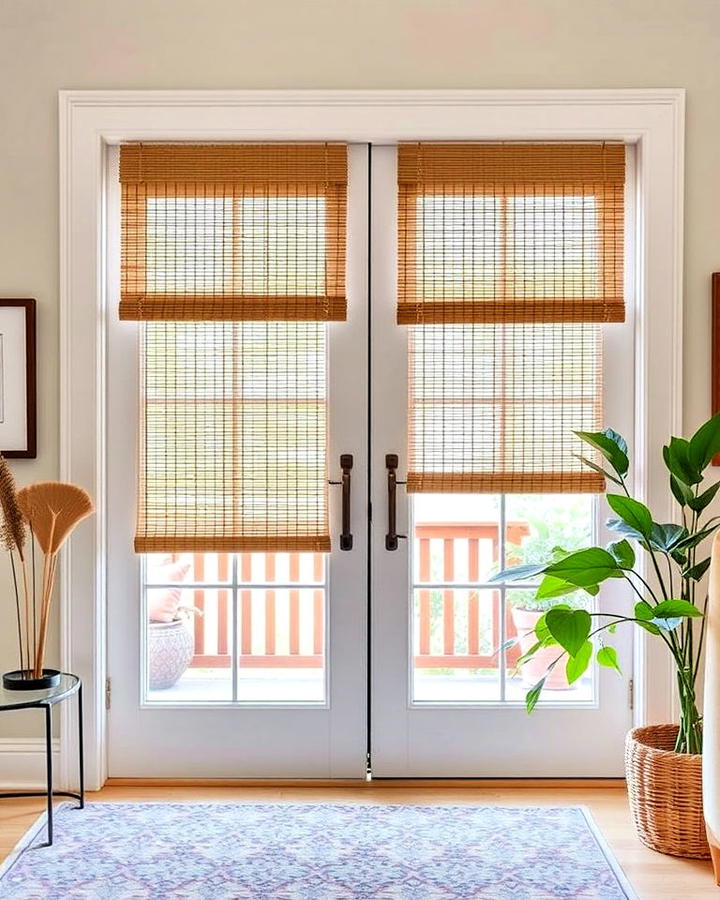 bamboo door shades for a natural touch